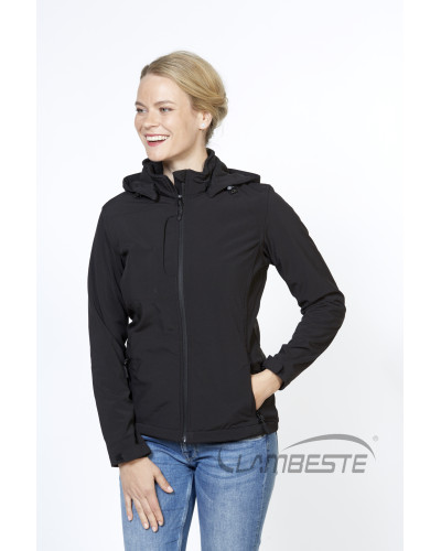 Kurtka softshell z odpinanym kapturem damska 0706K